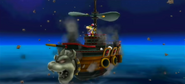 Bowser Jr.'s airship is destroyed.