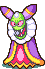 Cackletta's battle sprite in the original GBA version.