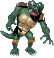 The original design of a Kritter, with gold-plated shoulder pads.