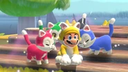 SM3DWBF Cats Screenshot 2.jpg (158 KB) The kittens caressing Cat Mario