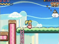 Peach near a Calm Lakitu