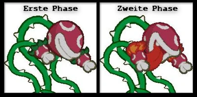 Phasen der Lava-Piranha-Pflanze.