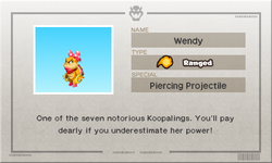 Wendy's description in Minion Quest: The Search for Bowser.