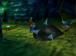 DK64 Screenshot Aqua Alptraum Lanky Kong Goldene Banane 4