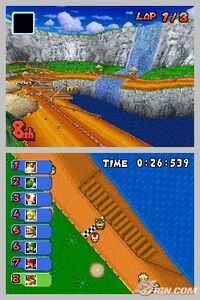 MKDS Screenshot Yoshi-Kaskaden