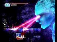 Tabbou utilisant ses lasers.