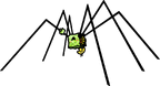 Mimi's transparent artwork as a spider (true form).