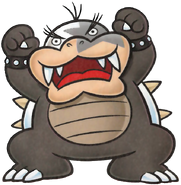 Artwork oficial de Morton en la Enciclopedia Super Mario Bros.