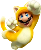 SM3DW Artwork Katzen-Mario