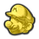 Icône de Mario d'or dans Mario Kart 8 Deluxe.