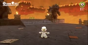 A Bowser Statue seen in the Moon's Core.