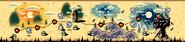 Koopa Kingdom map in Super Mario World 2: Yoshi's Island