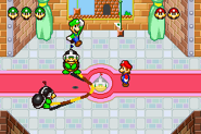 Mario & Luigi: Superstar Saga screenshot of the Border Jump minigame