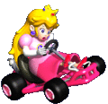 Peach sur son kart.