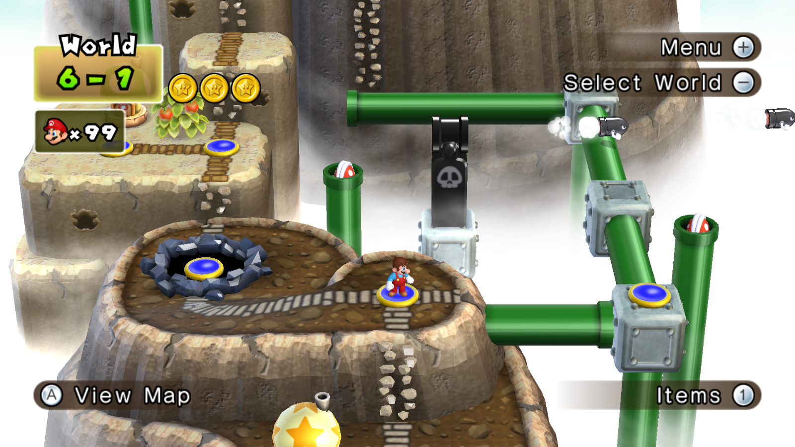 Super mario bros wii world 6 cheap