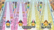 Racers avoid Urchins in the Swimming Pool.
