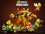 Several members of the Koopa Troop as seen in New Super Mario Bros.