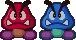 Die Brüder aus Paper Mario Roter und Blauer Gumba
