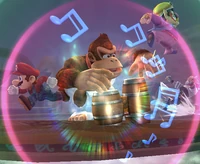 Donkey Konga performing Konga Beat in Super Smash Bros