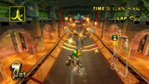 MKWii-ChâteauDeBowser-1.png (1,86 Mio) Des anneaux ardents dans un segment du Château de Bowser (Wii) dans Mario Kart Wii