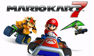 Luigi with Bowser and Mario on the default title screen.