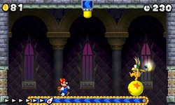 NSMB2 Screenshot Welt Blume-Schloss