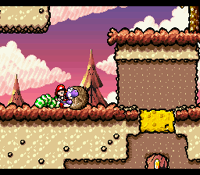 SMW2 Screenshot Rock'n Roll