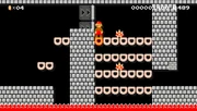 Mario using the Donut Lifts to reach the lower paths.
