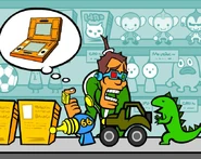 WWSM 18-Volt in Toy Express.png (430 KB) WarioWare: Smooth Moves screenshot of 18-Volt in the Toy Express