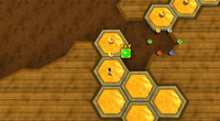 Bee Mario climbing honey walls in Super Mario Galaxy