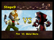 Fox VS Metal Mario in Super Smash Bros.