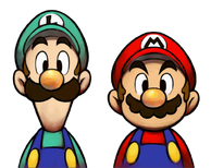 Caras de Mario y Luigi.