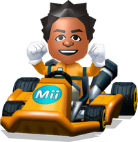 Artwork of a Mii for Mario Kart 7