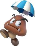 Un Goomba en parachute