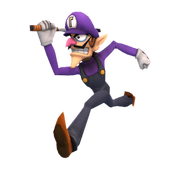 SSB4 Sprite Helfertrophäe Waluigi