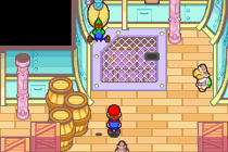 Luigi attrapé par erreur par la pince de chargement.