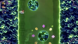 SMBW Screenshot Fungi-Spezial Donut-Abgrund