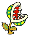 Artwork de una Planta Piraña en Super Mario Bros.