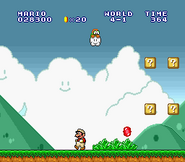 A Lakitu as seen in the SNES version of Super Mario Bros.