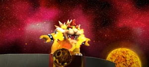 Bowser spits flaming meteors