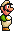 Fire Luigi's small sprite for Super Mario Bros. and Super Mario Bros.: The Lost Levels