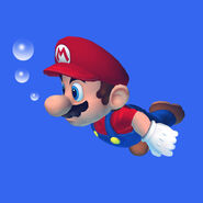 SMS Artwork Mario schwimmt