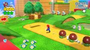Gameplay screenshot of Mario in the level 