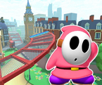 Icon der Rückwärts- und Trick-Version mit Rosa Shy Guy