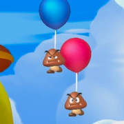 Two Balloon Goombas as seen in New Super Mario Bros. U.