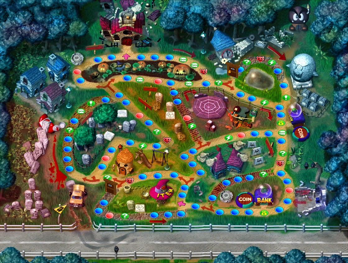 Mario Party 2 Maps Horror Land | Mariowiki | Fandom