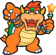 Illustration officielle de Bowser brandissant la Baguette Étoile