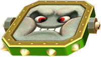 Super Mario Galaxy 2 model of a Flomp with an angry face, shown before flipping