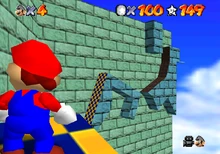 The path to the very important roof that Mario needs to reach for every star...besides one.