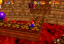 A small passage behind one of the massive slopes.